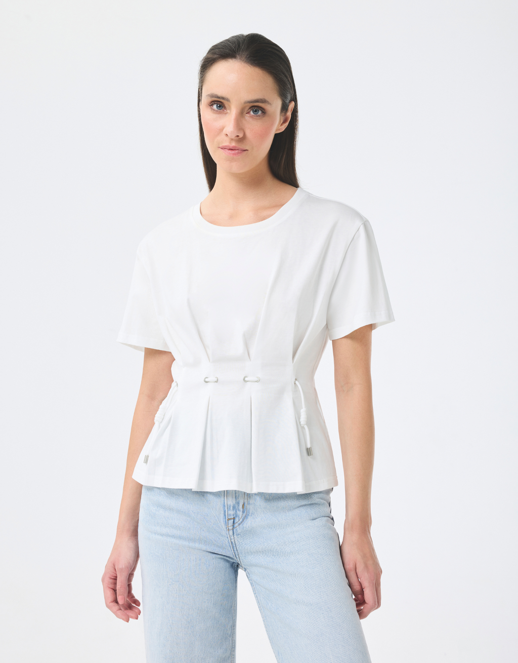 T-shirt lacé en coton
