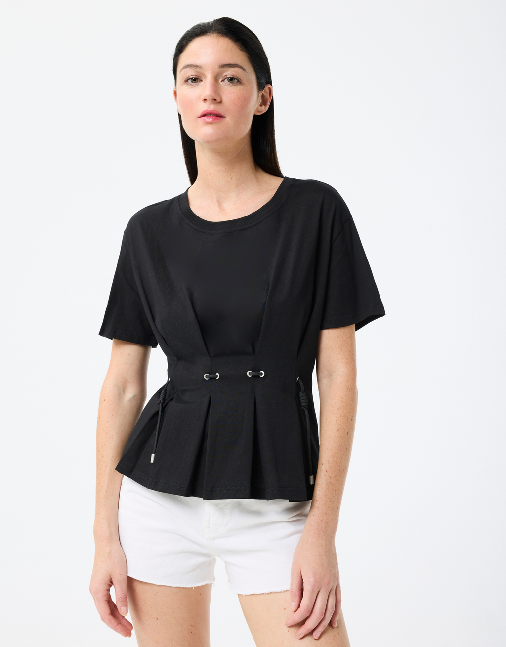 T-shirt lacé en coton