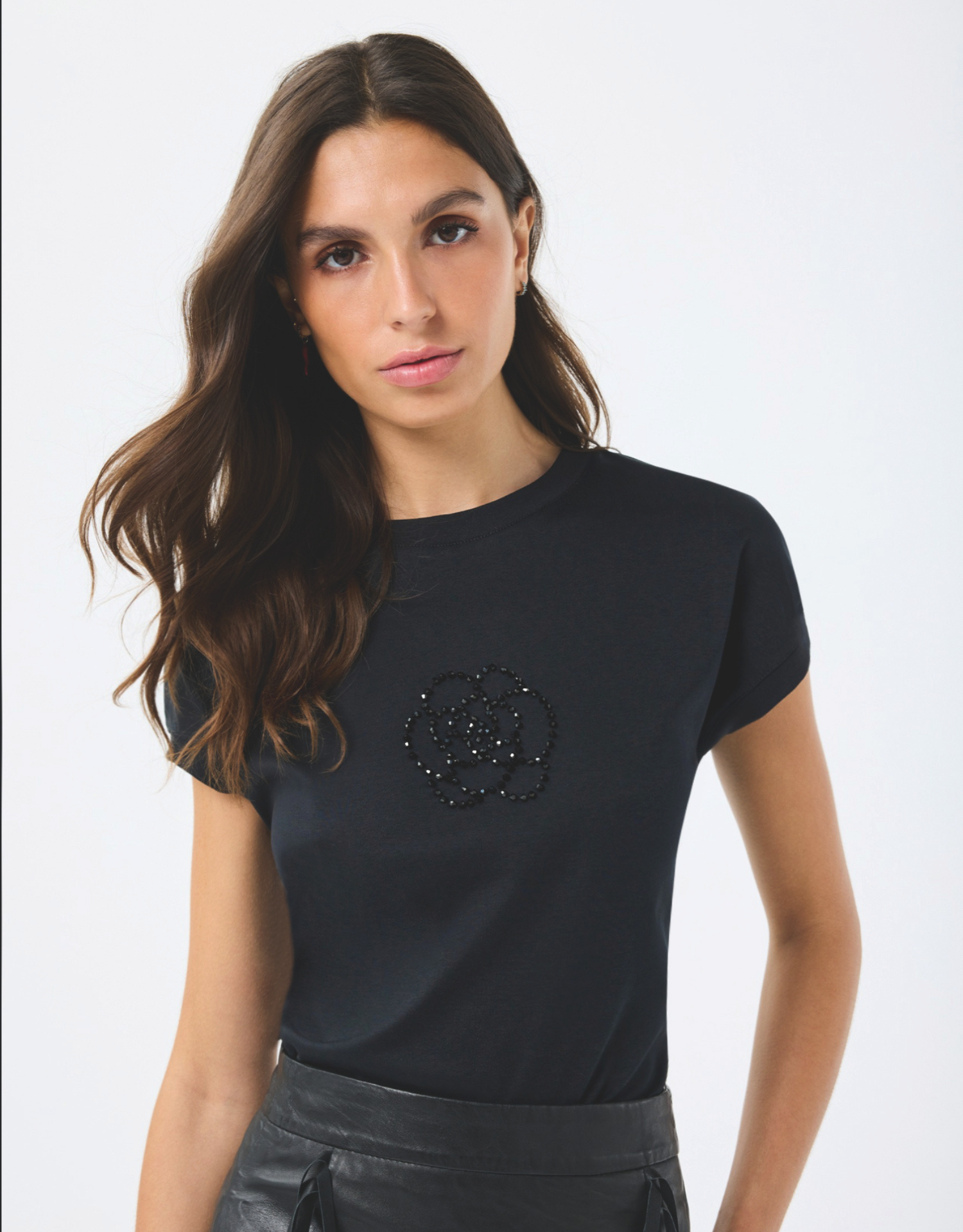 T-shirt Carolina motif fleuri